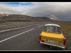 trabant rainbow hdr : Iceland