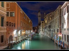 canal after sunset : venice