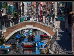 crowded canal : venice